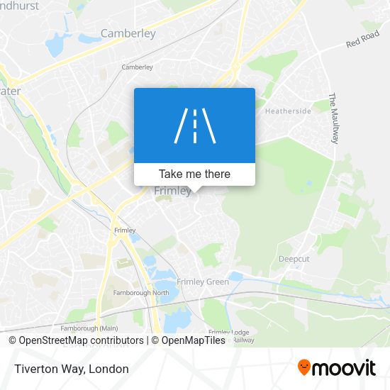 Tiverton Way map