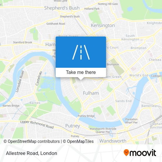 Allestree Road map