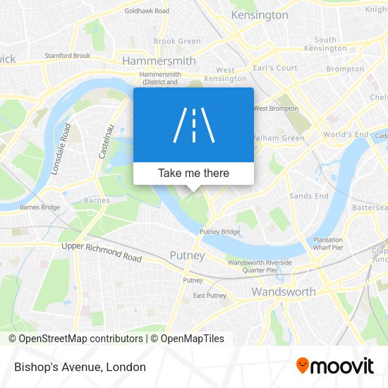 Bishop's Avenue map