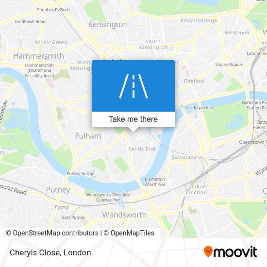 Cheryls Close map