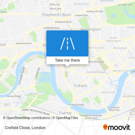 Crefeld Close map