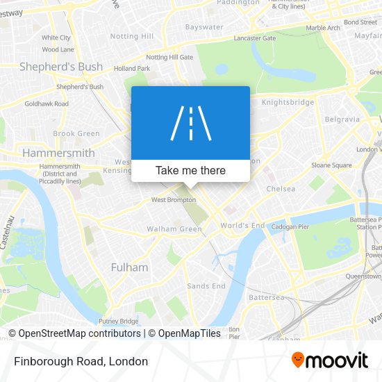 Finborough Road map