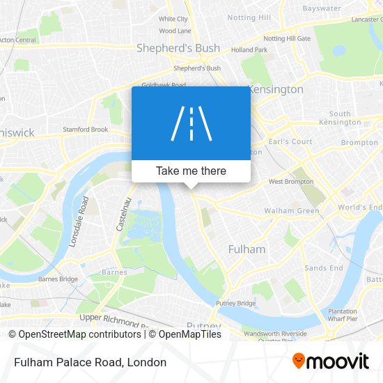 Fulham Palace Road map
