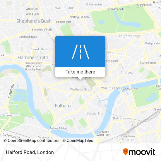 Halford Road map