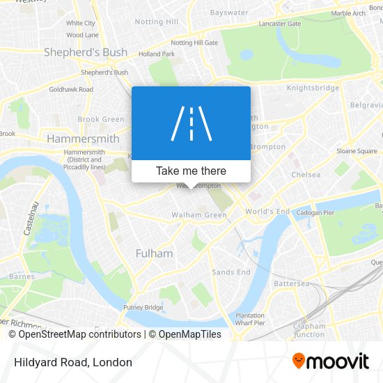 Hildyard Road map