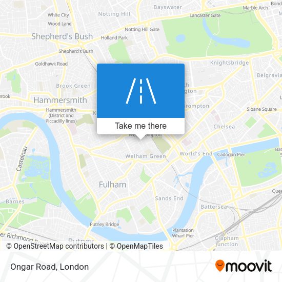 Ongar Road map