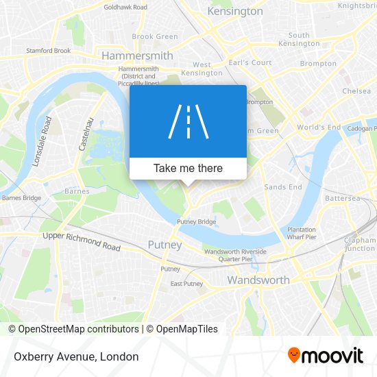Oxberry Avenue map