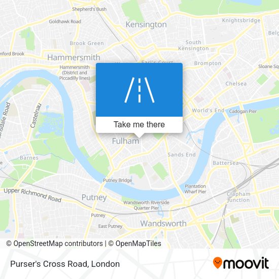 Purser's Cross Road map