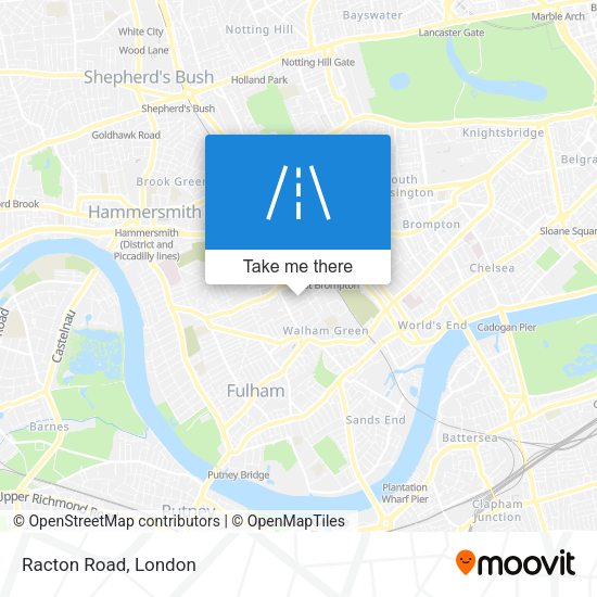 Racton Road map