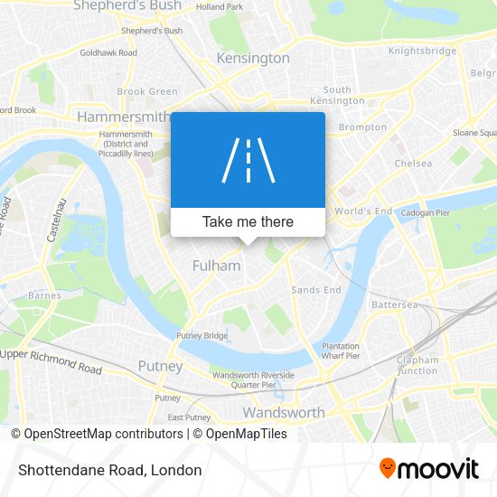 Shottendane Road map