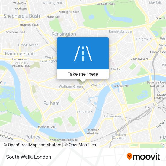 South Walk map