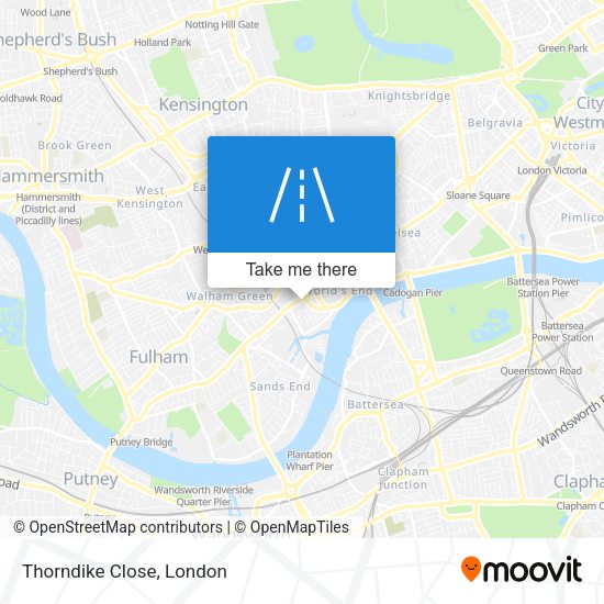 Thorndike Close map