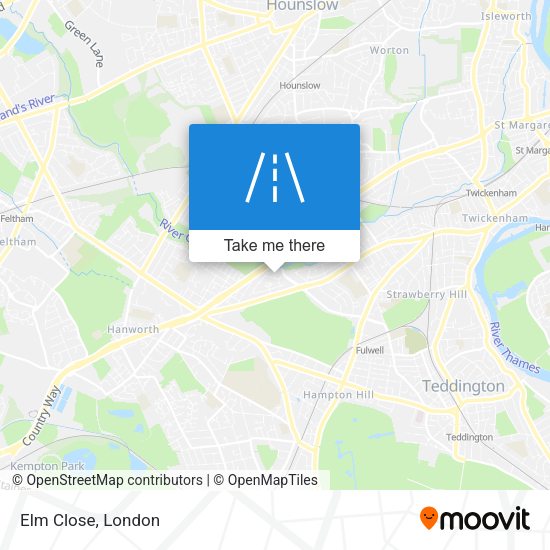 Elm Close map