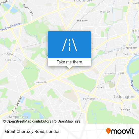 Great Chertsey Road map