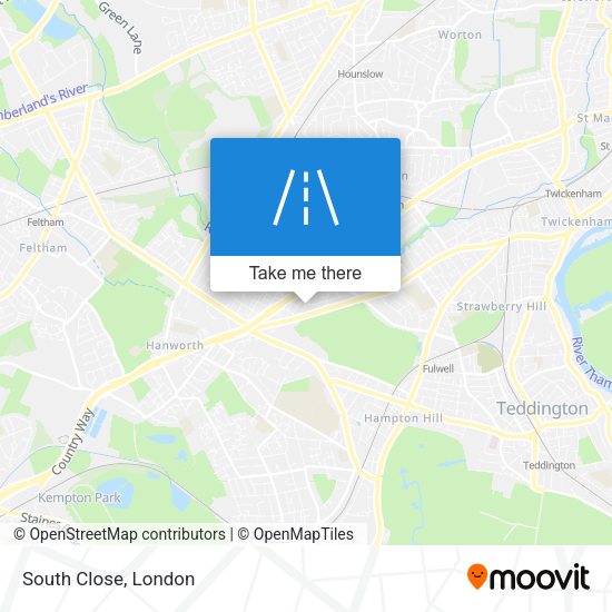 South Close map