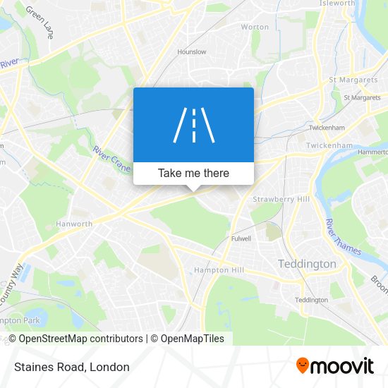 Staines Road map