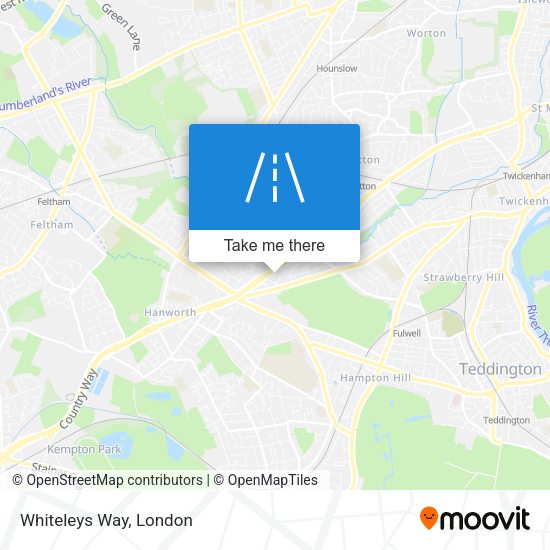 Whiteleys Way map