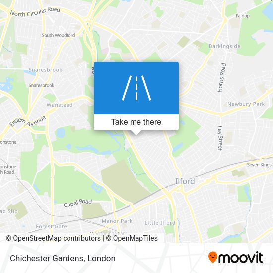 Chichester Gardens map