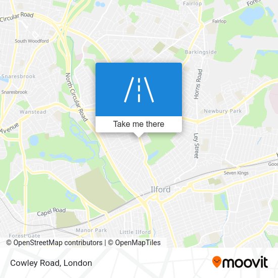 Cowley Road map