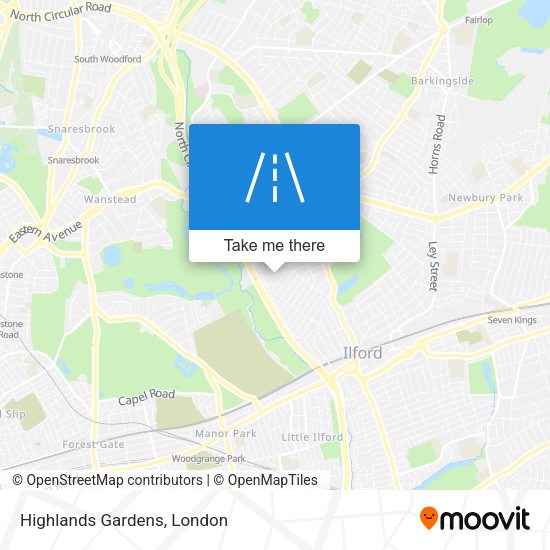 Highlands Gardens map