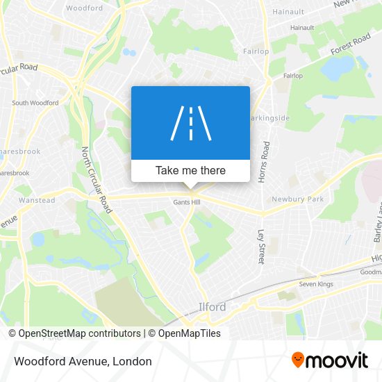 Woodford Avenue map
