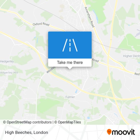 High Beeches map