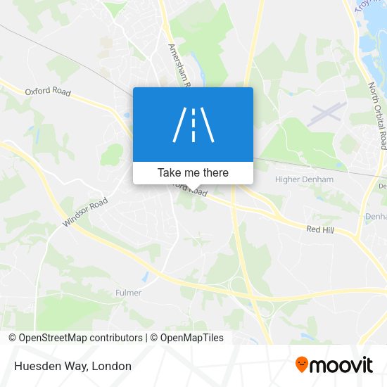 Huesden Way map