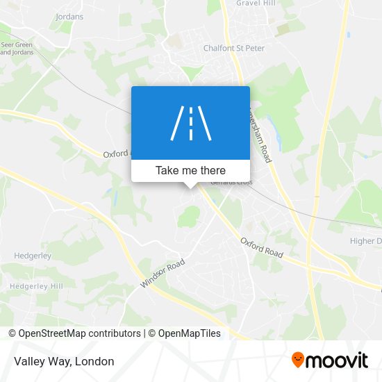 Valley Way map