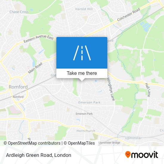 Ardleigh Green Road map