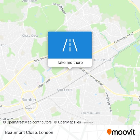 Beaumont Close map