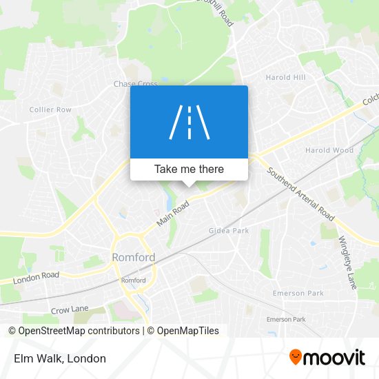 Elm Walk map