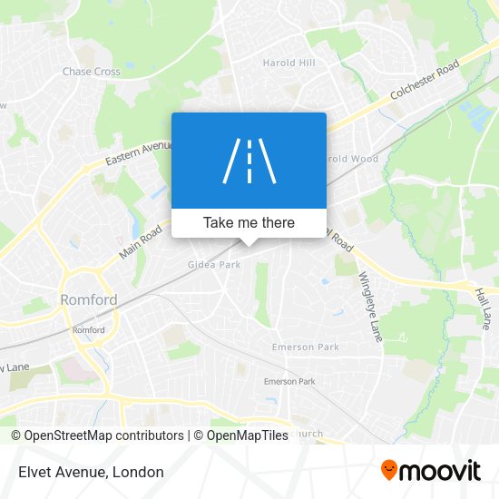 Elvet Avenue map