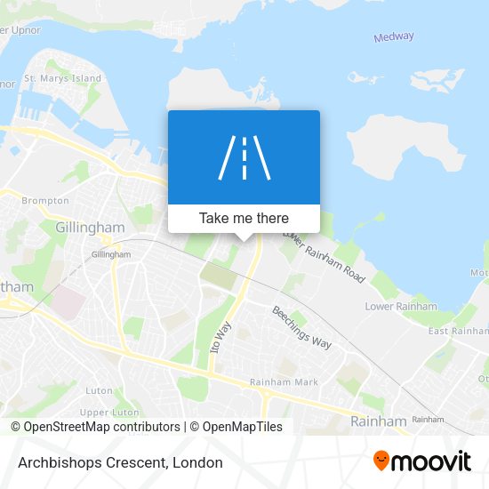 Archbishops Crescent map