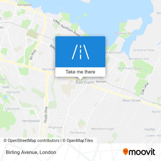 Birling Avenue map
