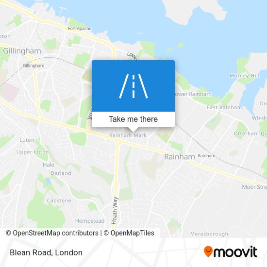 Blean Road map