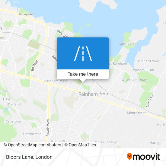 Bloors Lane map