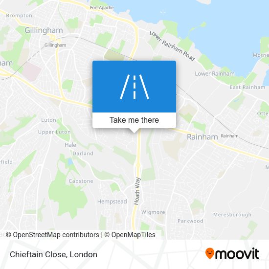 Chieftain Close map