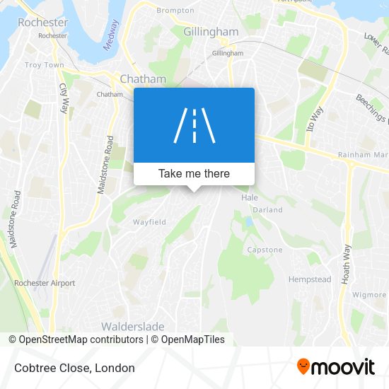 Cobtree Close map