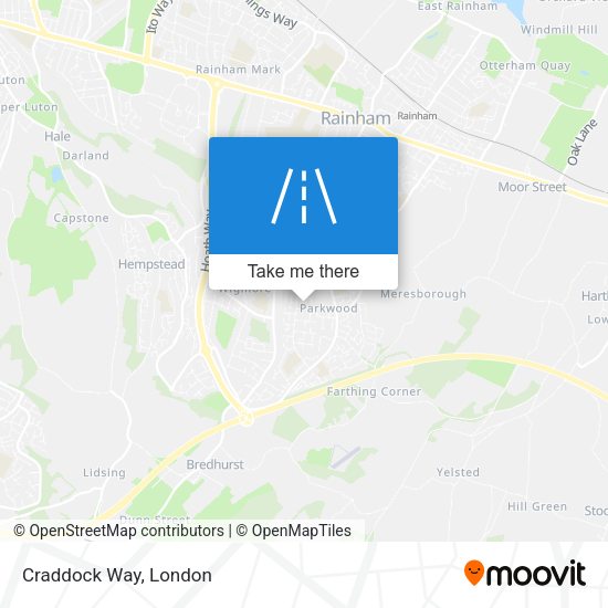 Craddock Way map