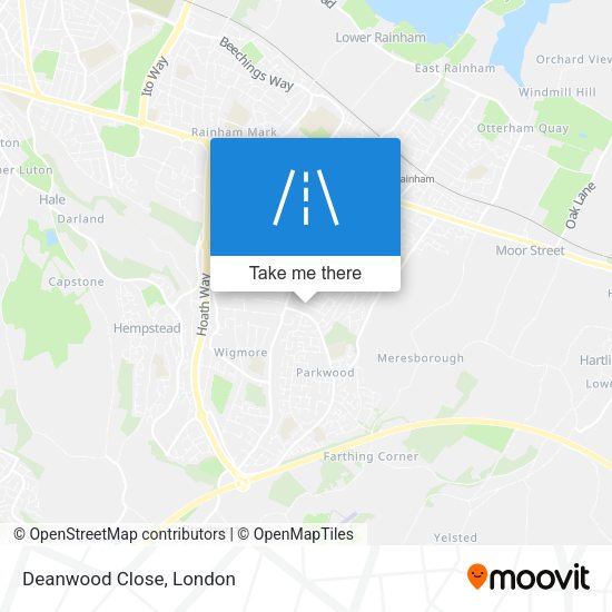 Deanwood Close map