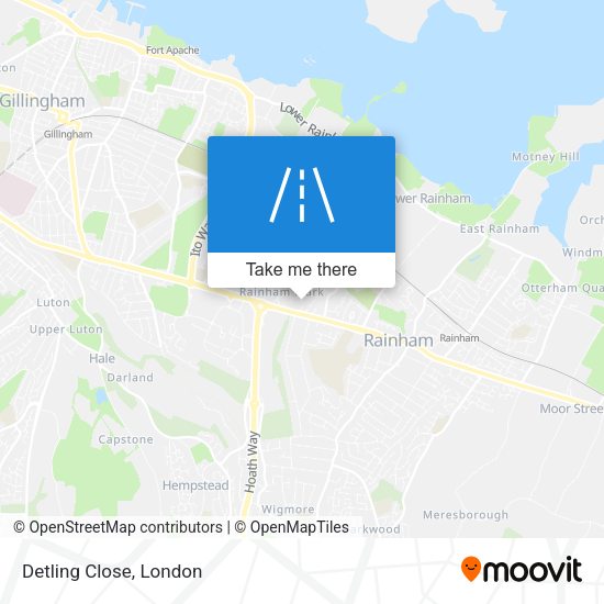 Detling Close map