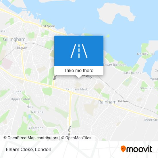 Elham Close map