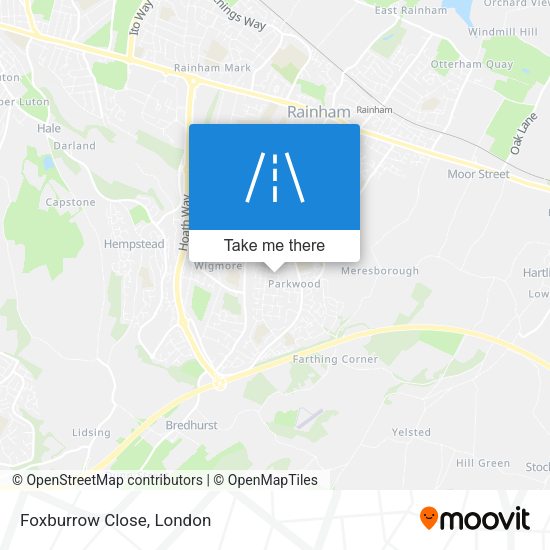 Foxburrow Close map