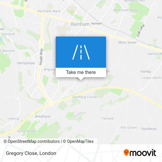 Gregory Close map
