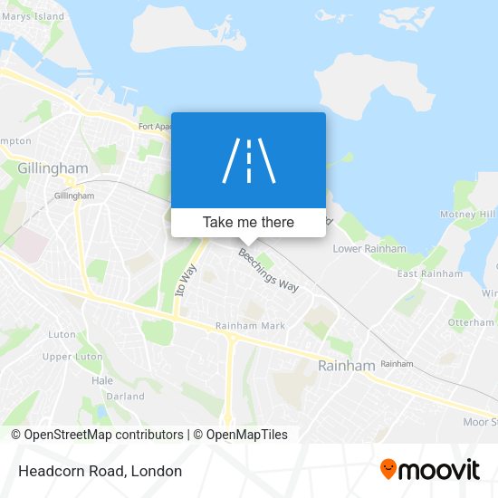 Headcorn Road map