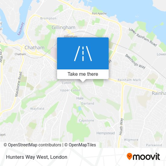 Hunters Way West map