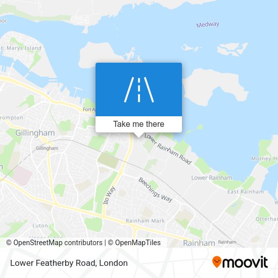 Lower Featherby Road map