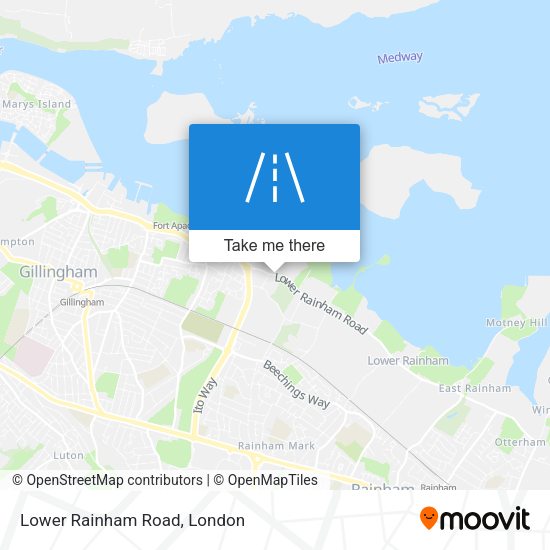 Lower Rainham Road map