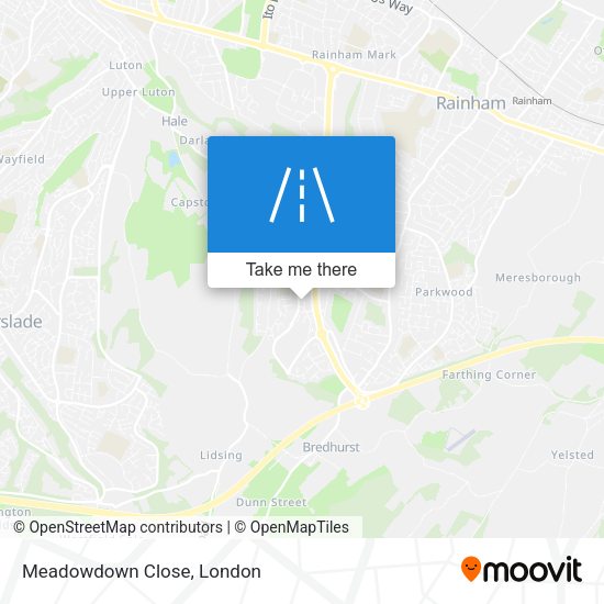 Meadowdown Close map