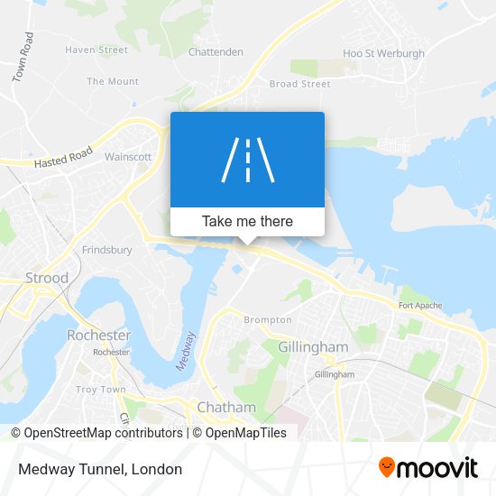 Medway Tunnel map